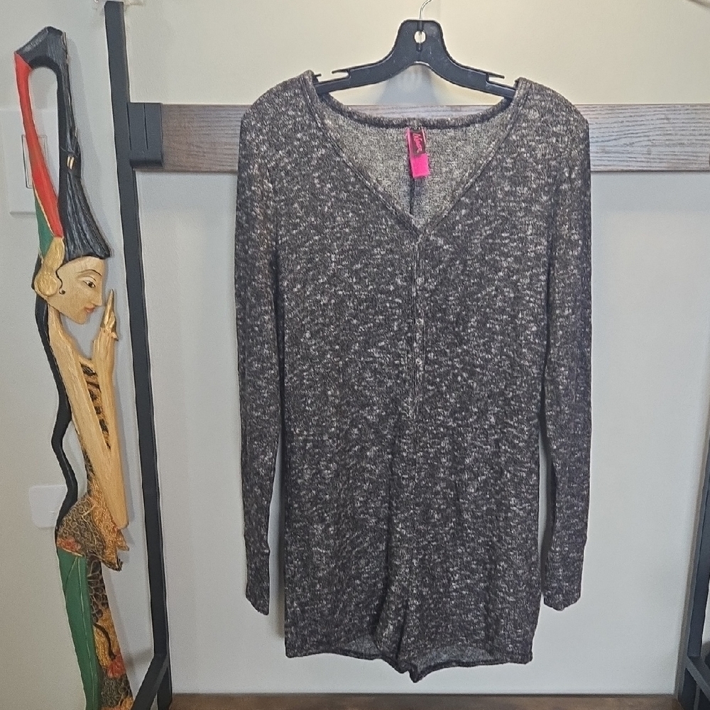 La SENZA Charcoal Knit Pajama Charcoal Romper